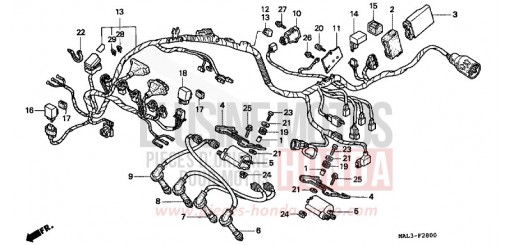 FAISCEAU DES FILS CBR600FW de 1998